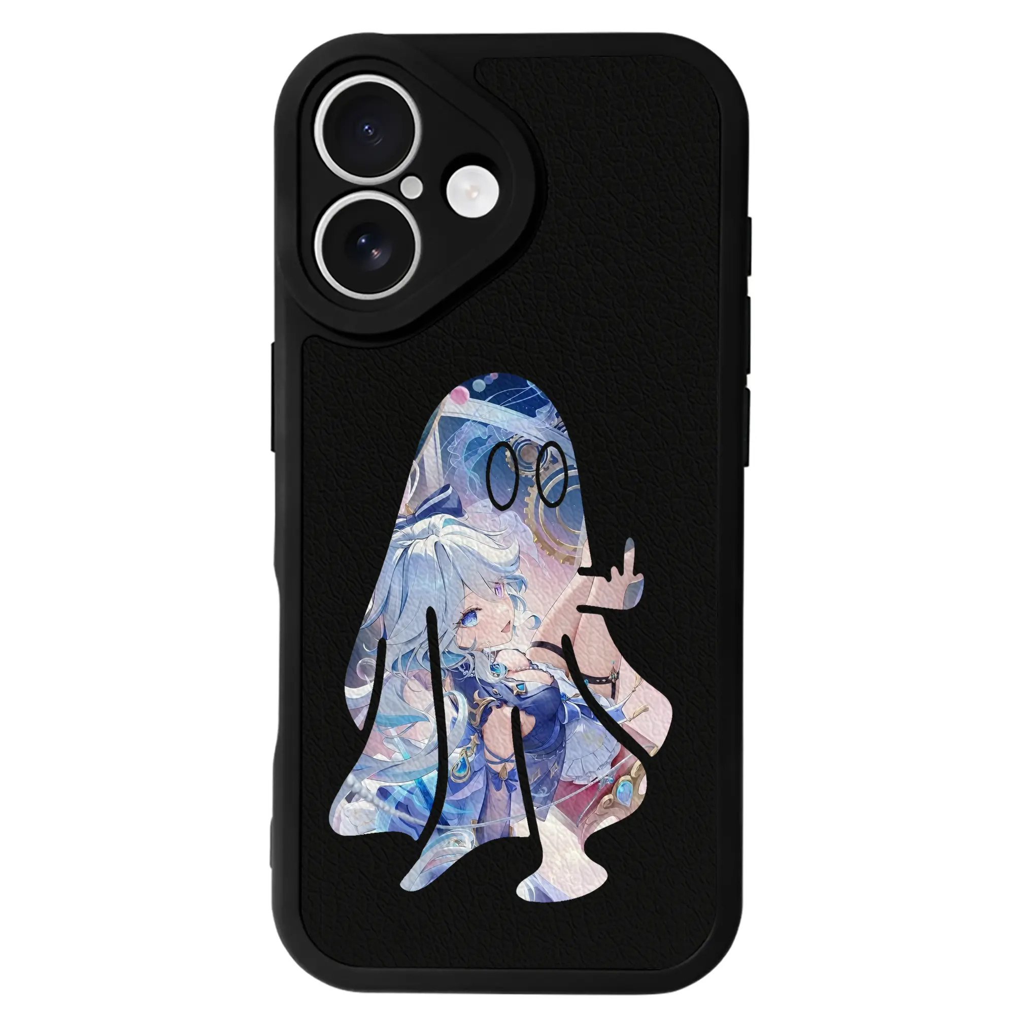 原 神 グッズ フリーナ - IPhone 16シリーズ対応 ・ シリコンスマホケース ・ レザー調 ・ 高精度フィット ・ 耐衝撃 ・ ワイヤレス充電対応 ・ 精密カット